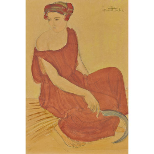 ERNEST BI�LER : Ruhende Frau mit Sichel (DOBIASCHOFSKY AUKTIONEN AG)