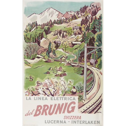 VICTOR SURBEK : 'La Linea Elettrica del Brunig Svizzera' (DOBIASCHOFSKY AUKTIONEN AG)