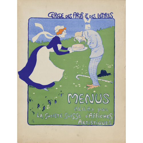 �DOUARD VALLET : 'Menus. Cercle des Arts et des Lettres' (DOBIASCHOFSKY AUKTIONEN AG)