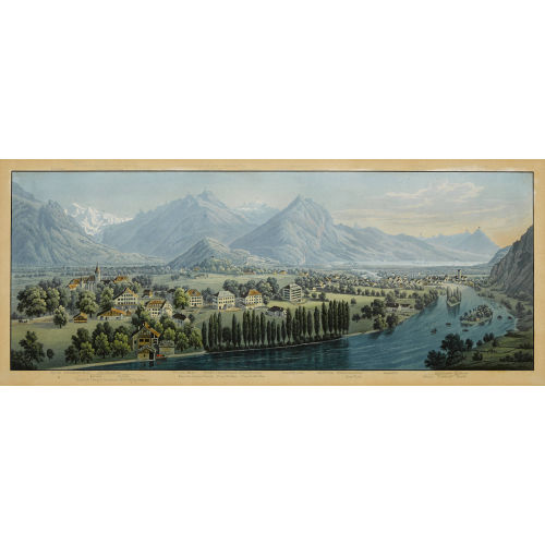 RUDOLF DIKENMANN : 'Vue d′Interlaken et d′Unterseen' (DOBIASCHOFSKY AUKTIONEN AG)