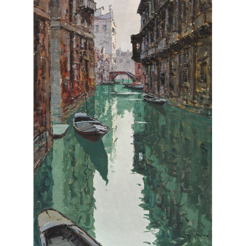 GIUSEPPE (AUCH BEPI) MARINO : Kanalpartie in Venedig (DOBIASCHOFSKY AUKTIONEN AG)