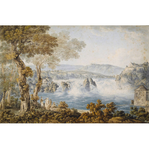 JOHANN JAKOB LORENZ BILLWILLER : Der Rheinfall bei Neuhausen (DOBIASCHOFSKY AUKTIONEN AG)