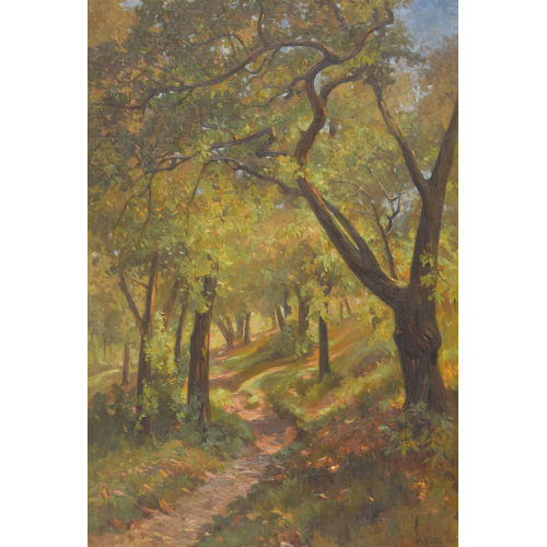 MARIE ROLL� : Herbstlicher Waldweg (DOBIASCHOFSKY AUKTIONEN AG)