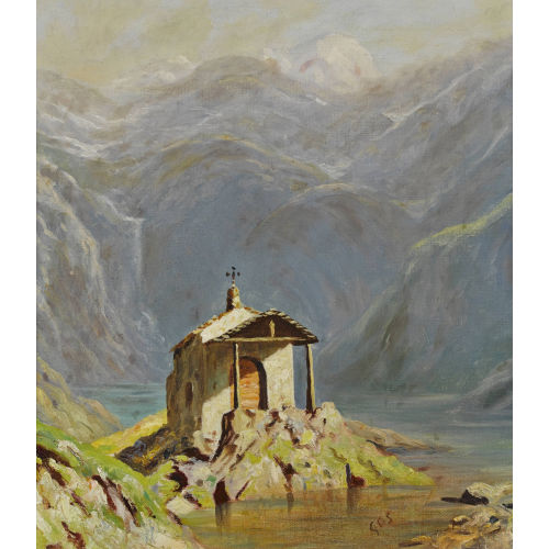 ALBERT HENRY JOHN GOS : La Chapelle du Lac Noir (DOBIASCHOFSKY AUKTIONEN AG)