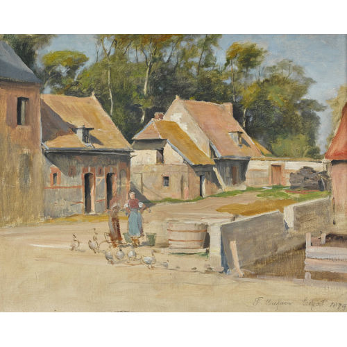 AUGUSTE FR�D�RIC DUFAUX : 'Ferme au Tr�port' (DOBIASCHOFSKY AUKTIONEN AG)