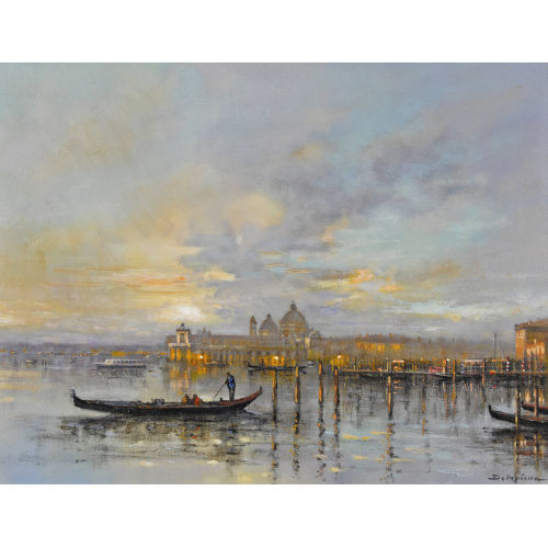 ROGER DELAPIERRE : Abendliche Ansicht von Venedig (DOBIASCHOFSKY AUKTIONEN AG)
