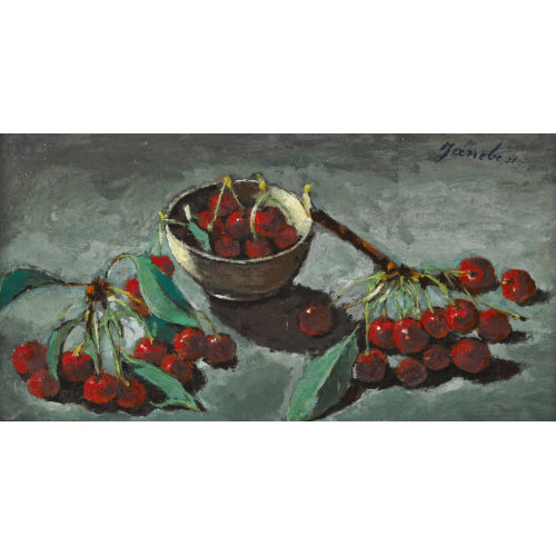 JEANNE) JANEB� (EIGTL. BARRAUD-PELLET : Nature morte aux cerises (DOBIASCHOFSKY AUKTIONEN AG)