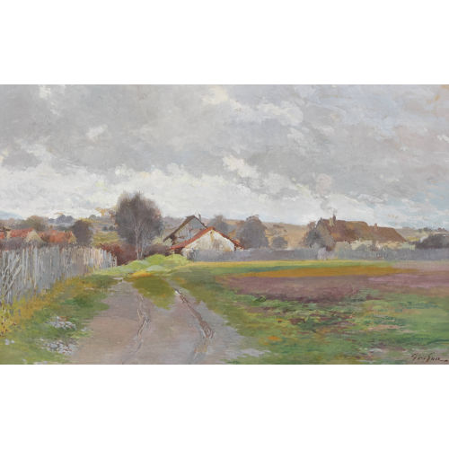 FRAN�OIS ADOLPHE GRISON : 'Chemin vicinal � Annemasse' (DOBIASCHOFSKY AUKTIONEN AG)