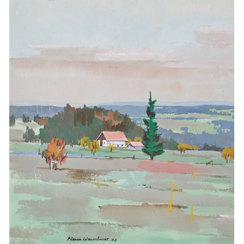 PIERRE PHILIPPE WARMBRODT : 'Ferme franche-montagnarde � la petite for�t' (DOBIASCHOFSKY AUKTIONEN AG)