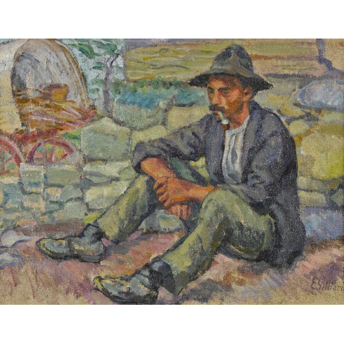 EUG�NE GILLIARD : Ruhender Bauer mit Pfeife (DOBIASCHOFSKY AUKTIONEN AG)