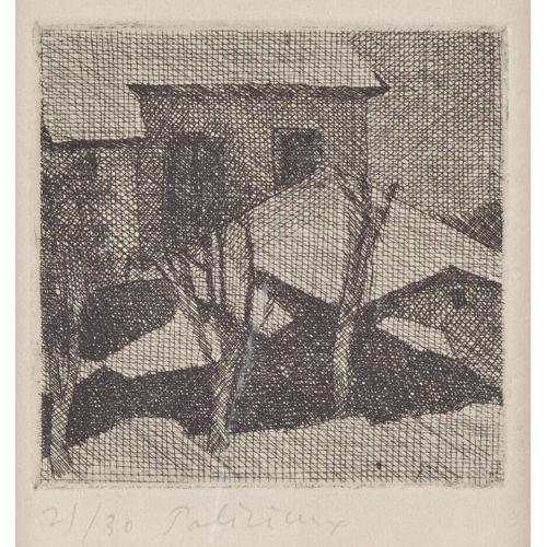 G�RARD DE PAL�ZIEUX : 'Paysage de neige � Anchettes (Valais)' (DOBIASCHOFSKY AUKTIONEN AG)
