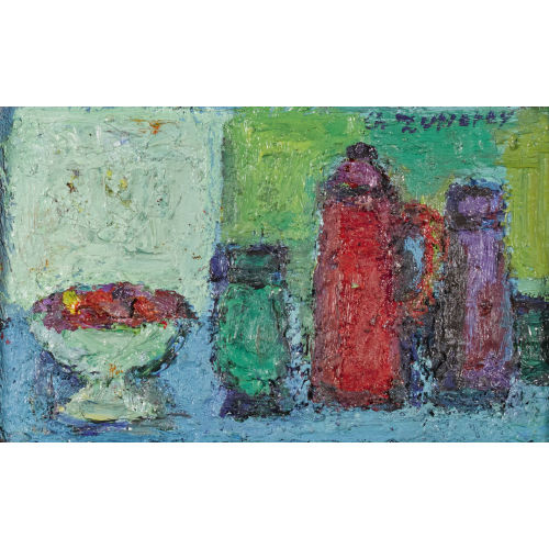 CHRISTIANE ZUFFEREY : Nature morte aux pots (DOBIASCHOFSKY AUKTIONEN AG)