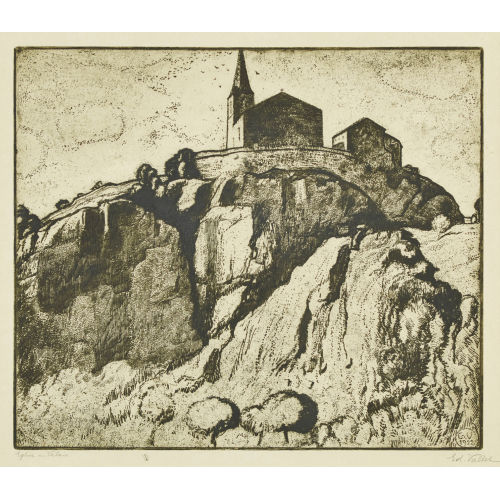�DOUARD VALLET : 'Eglise en Valais' (DOBIASCHOFSKY AUKTIONEN AG)