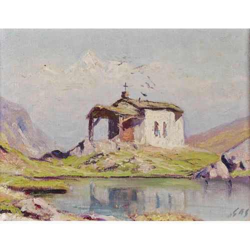 ALBERT HENRY JOHN GOS : 'Chapelle du Schwarzsee' (DOBIASCHOFSKY AUKTIONEN AG)