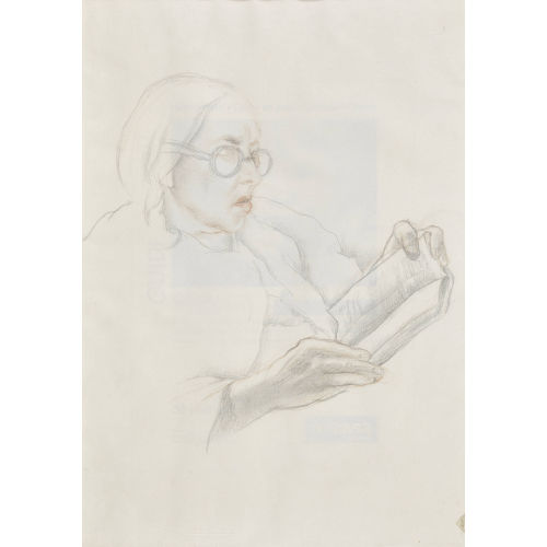 CHARLES-CLOS OLSOMMER : Femme lisante (DOBIASCHOFSKY AUKTIONEN AG)
