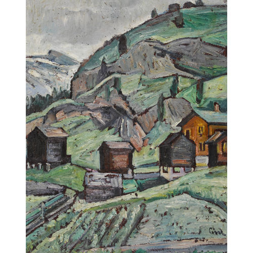 ALFREDO CINI : Walliser Landschaft bei Zermatt (DOBIASCHOFSKY AUKTIONEN AG)