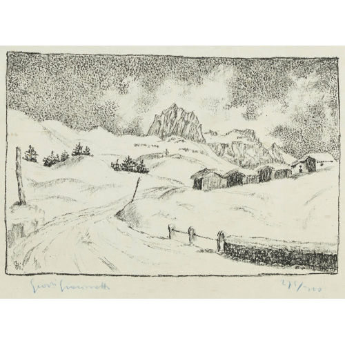 GIOVANNI GIACOMETTI : 'Maloja im Winter' (DOBIASCHOFSKY AUKTIONEN AG)