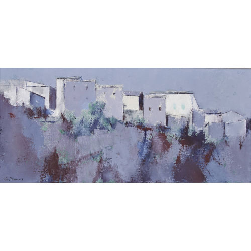 CHARLES PAUL REYNOLD BARRAUD : 'Village dans le midi de la France' (DOBIASCHOFSKY AUKTIONEN AG)