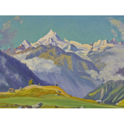 WALDEMAR THEOPHIL FINK : 'Herbstmorgen auf Lauchernalp (L�tschenthal)' (DOBIASCHOFSKY AUKTIONEN AG)