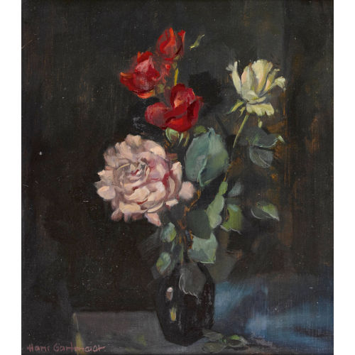 HANS GARTMEIER : Stillleben mit Rosen (DOBIASCHOFSKY AUKTIONEN AG)