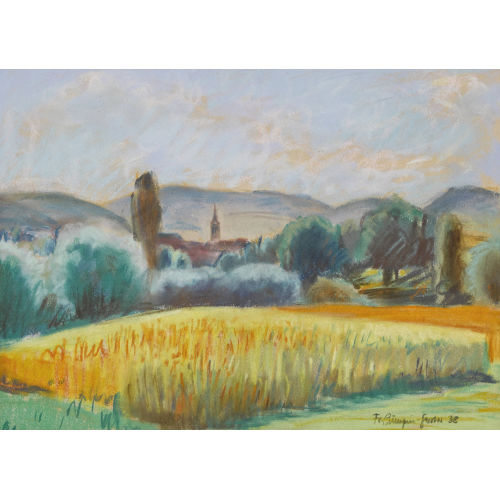 FRITZ P�MPIN : Sonnige Feldlandschaft (DOBIASCHOFSKY AUKTIONEN AG)