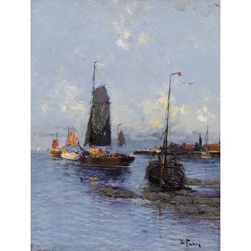 HENRI FABRE : Segelboote vor dem Hafen (DOBIASCHOFSKY AUKTIONEN AG)