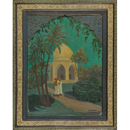 MARCEL AMIGUET : Nachtszene bei Lahore mit zwei Flaneuren (DOBIASCHOFSKY AUKTIONEN AG)