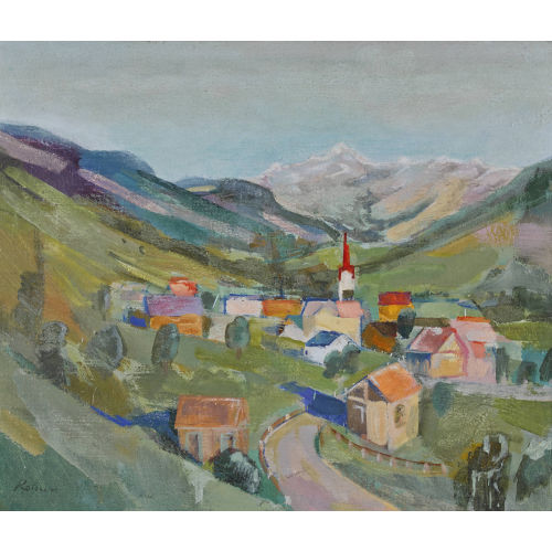 HANS ROHNER : Blick auf Ennetb�hl (SG) (DOBIASCHOFSKY AUKTIONEN AG)