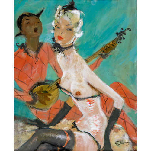 JEAN-GABRIEL DOMERGUE : 'Carnaval' (DOBIASCHOFSKY AUKTIONEN AG)