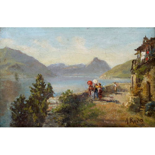 AMBROGIO PREDA : Tessiner Seelandschaft (DOBIASCHOFSKY AUKTIONEN AG)