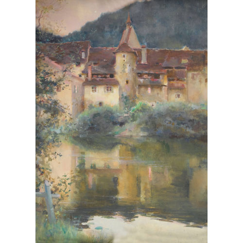 JULES-ALEXIS MUENIER : Saint-Ursanne am Doubs (DOBIASCHOFSKY AUKTIONEN AG)