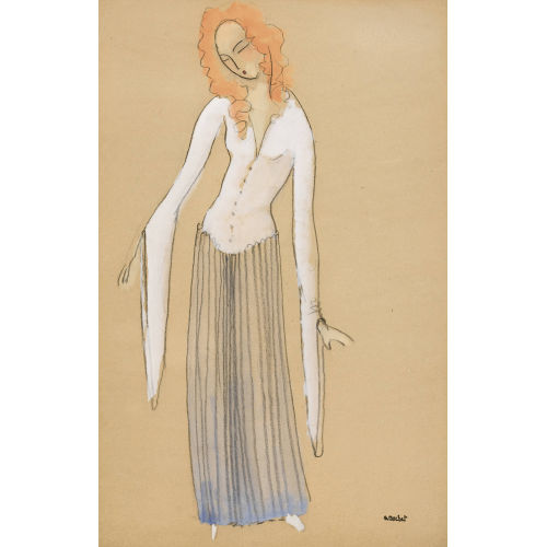 GUSTAVE BUCHET : Frau in langem Gewand (DOBIASCHOFSKY AUKTIONEN AG)