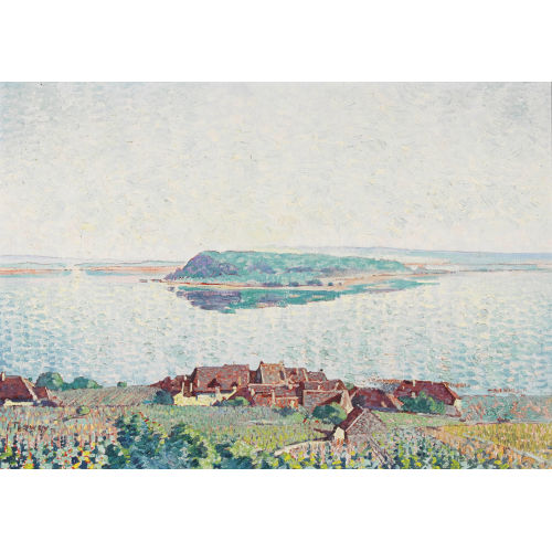 JAN PIETER TERWEY : Blick auf Ligerz und die St. Petersinsel (DOBIASCHOFSKY AUKTIONEN AG)