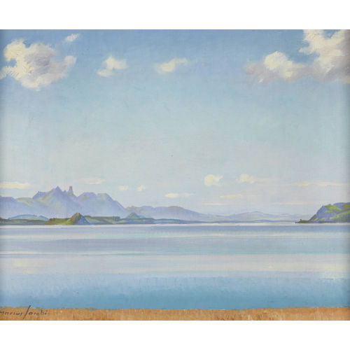 MARCUS JACOBI : Thunersee mit Stockhornkette (DOBIASCHOFSKY AUKTIONEN AG)