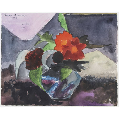 ALBERT CHAVAZ : Nature morte aux fleurs (DOBIASCHOFSKY AUKTIONEN AG)