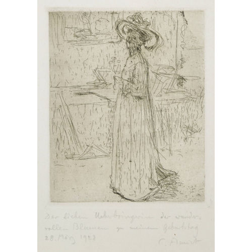 CUNO AMIET : 'Die Gattin des K�nstlers in ganzer Figur' (DOBIASCHOFSKY AUKTIONEN AG)