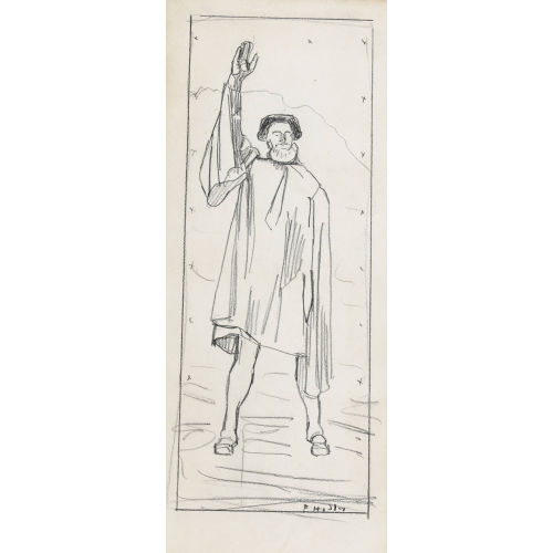 FERDINAND HODLER : Figurenstudie zu 'Einm�tigkeit' (DOBIASCHOFSKY AUKTIONEN AG)