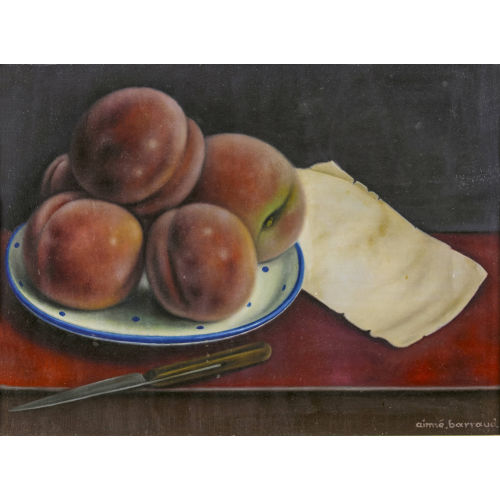 AIM� VICTOR BARRAUD : Nature morte aux p�ches (DOBIASCHOFSKY AUKTIONEN AG)