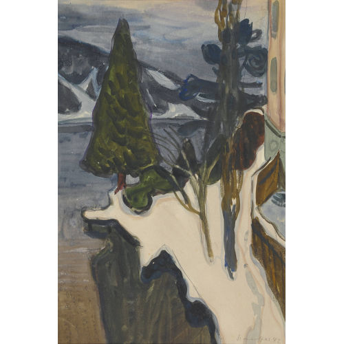 FRED STAUFFER : Winterliche Uferlandschaft (DOBIASCHOFSKY AUKTIONEN AG)