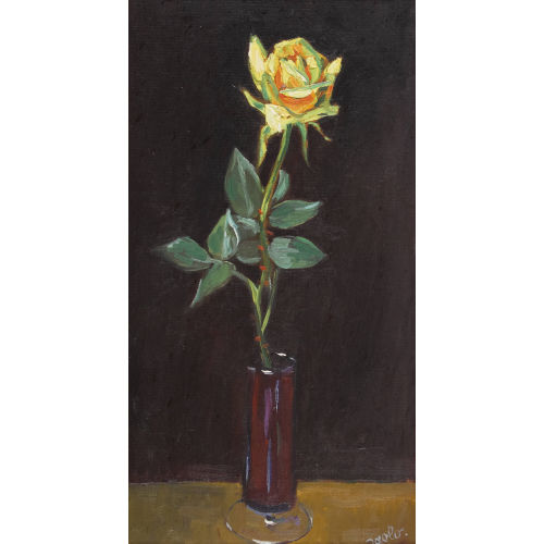 PAUL JAKOB) PAOLO (EIGTL. M�LLER : Rose im Glas (DOBIASCHOFSKY AUKTIONEN AG)