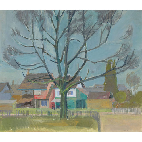 HANS POTTHOF : Dorflandschaft mit Baum (DOBIASCHOFSKY AUKTIONEN AG)