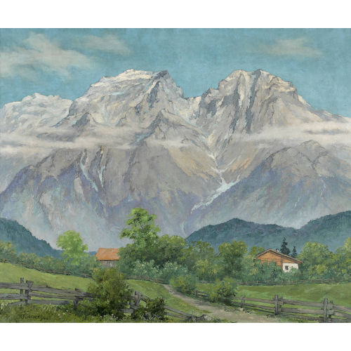 ROBERT KIENER : Das Karwendel mit dem Bettelwurf im Tirol (DOBIASCHOFSKY AUKTIONEN AG)