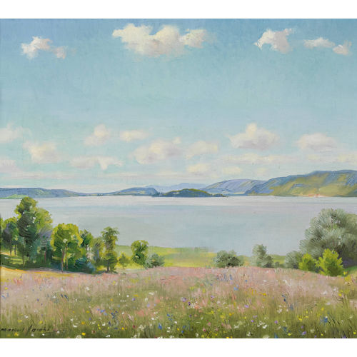 MARCUS JACOBI : Fr�hlingswiese am Bielersee (DOBIASCHOFSKY AUKTIONEN AG)