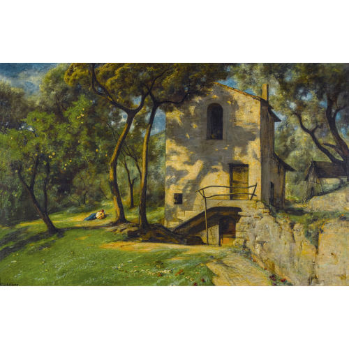 ERNST ST�CKELBERG : Sommerliche Landschaft mit Mutter und Kind (DOBIASCHOFSKY AUKTIONEN AG)