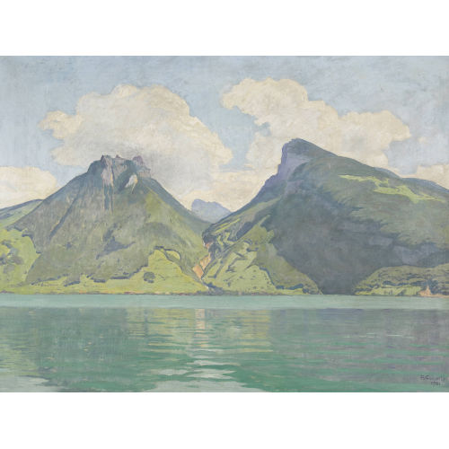 PLINIO COLOMBI : Thunersee mit Rothorn und Niederhorn (DOBIASCHOFSKY AUKTIONEN AG)