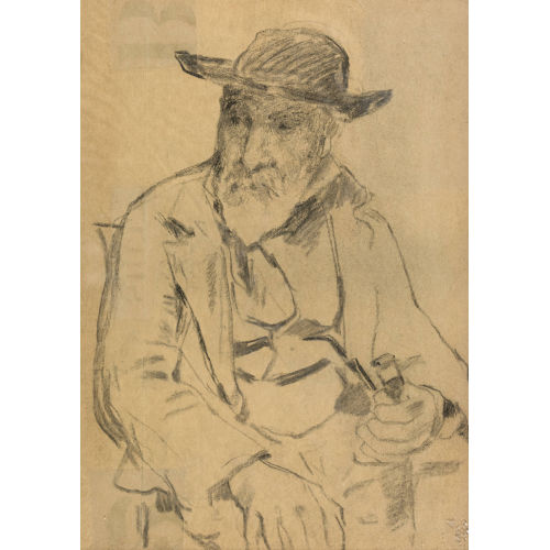 ALBERT ANKER : Alter Bauer mit Pfeife (DOBIASCHOFSKY AUKTIONEN AG)