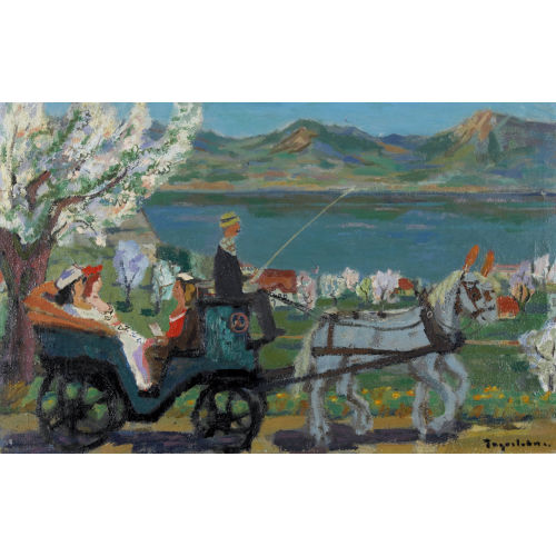 HANS JEGERLEHNER : 'Chaisenfahrt am Thunersee' (DOBIASCHOFSKY AUKTIONEN AG)