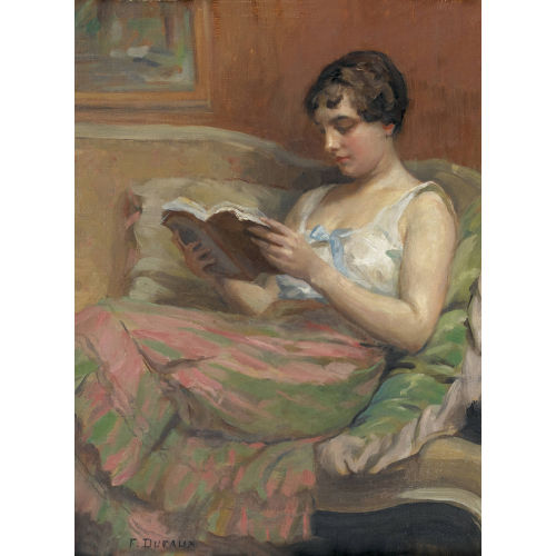 AUGUSTE FR�D�RIC DUFAUX : La liseuse (DOBIASCHOFSKY AUKTIONEN AG)