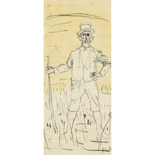 FERDINAND HODLER : Figurenstudie zu einem stehenden Sch�tzen (DOBIASCHOFSKY AUKTIONEN AG)