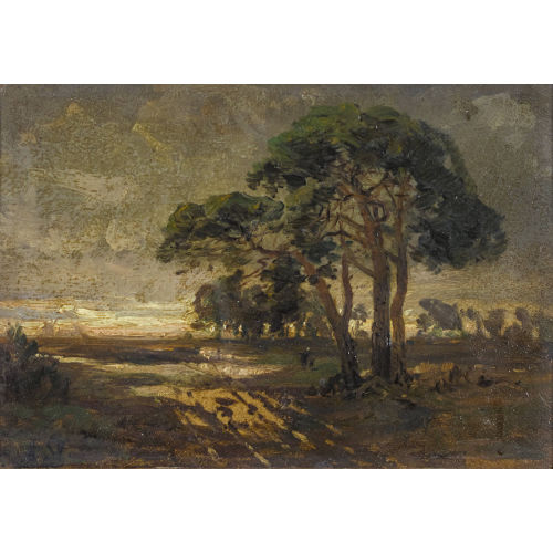 ADOLF (EIGTL. JOHANN ADOLF) ST�BLI : Abendliche Landschaft mit B�umen (DOBIASCHOFSKY AUKTIONEN AG)